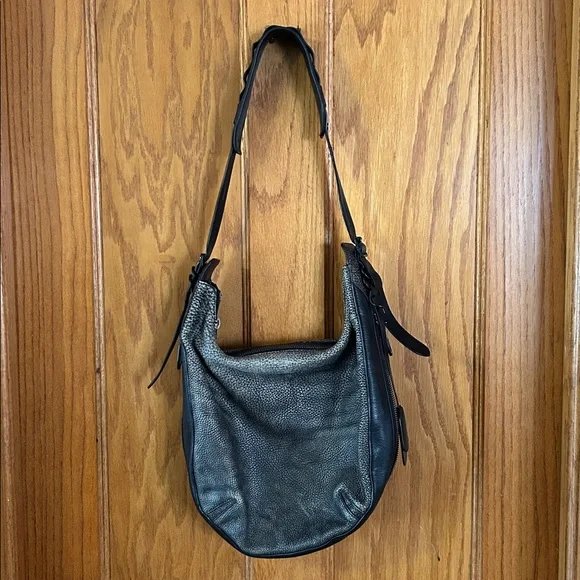 Rag & Bone Bradbury Leather Zip Hobo Bag, Iron Gray - Picture 2 of 12